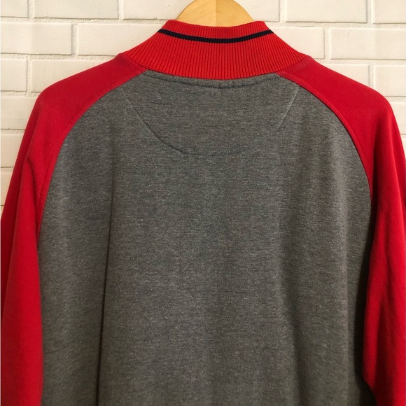 Vintage Anaheim Angels Stitches Red Gray MLB Fleece Baseball Sweatshirt Jacket M - Picture 13 of 16